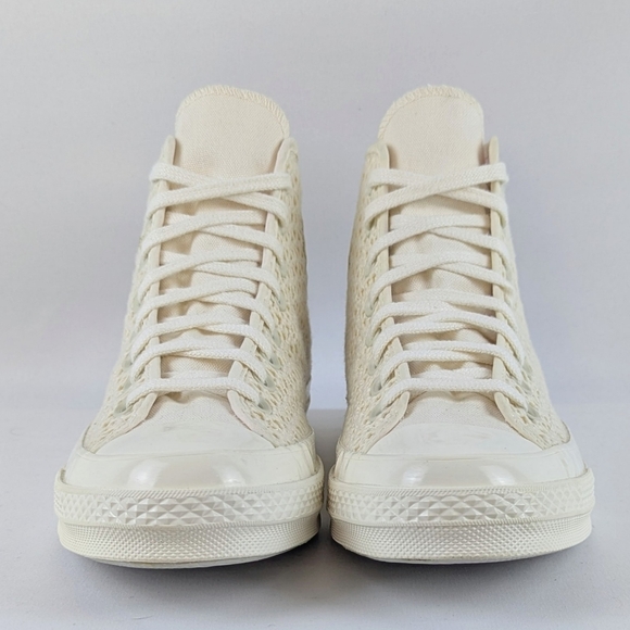 Converse Chuck 70 High Top Unisex Crochet Overlay Egret/Lilac Daze 10W 8M NWOB - Picture 8 of 16